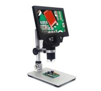 7in LCD Digital Microscope 1200X 1080P 12MP Focusing, High Definition Imaging, Clear Images and Videos with 8 LED Lights, 10mm Object Distance, Wide Application