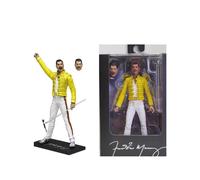 7in NECA Queen Freddie Mercury Action Figure Model Yellow Jacket Toy Gift