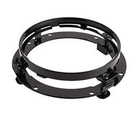 7in Round Headlight Mount Bracket, Front LED Headlight Holder for JK, FLD 2012-2013, Touring 1994-2013, Durable Iron Mounting Ring with Vibration - (Black)