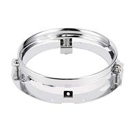 7in Round Headlight Mount Bracket, Front LED Headlight Holder for JK, FLD 2012-2013, Touring 1994-2013, Durable Iron Mounting Ring with Vibration - (Silver)