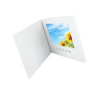 7in Video Greeting Card, 720P HD Video Playback DIY Video Brochure Electronic Greeting Card for Birthday Anniversary, Digital Wedding Album Blank Video Book
