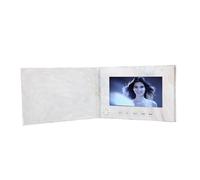 7in Video Greeting Card, Video Brochure with 2GB Memory, Wedding Video Album, HD Display Customizable Video Book, for Father's Day Mother's Day, Christmas, Anniversary (Grey)
