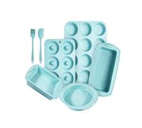 7in1 Silicone Baking Set Nonstick Baking Cake Pan Tray 5X Antihaft Backformen 2 Pinsel Mould Set for Pancake Crepe Cupcake