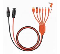 7in1 Solar Panel Connector,MC4 to DC7909 DC8020 DC6.5x3.0mm DC5.5x2.1mm DC3.5x1.35mm XT60 Anderson-compatible Adapter Cable,Compatible with Jackery EcoFlow River Renogy GZ Yeti RC Battery RV,Generator