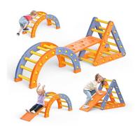 7in1 Toddler Climbing Toys Indoor Foldable Baby Climbing Toys Plastic Montessori Climbing Set with Arch, Ramp, Ladder for 1-3 Years, Jungle Gym for Kids