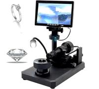 7inch Diamond Girdle Viewer, 100x Lcd Digital Microscope With Led Fill Light, 360° Rotating Ring Holder, 800x480 Resolution, Accurate Identification, For Diamond Inscription Viewer
