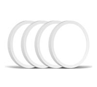 7Inch Flush Mount LED Ceiling Lights 100W Equivalent 4000K Natural White, 15W 1500LM Dimmable Flat Surface Mount Ceiling Light, Small Round Light Fixtures for Closet Basement Hallway Kitchen, 4 Packs