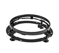7inch for Wrangler for FLD for Softail Motorcycle LED Headlight Mounting Bracket Round Ring Headlamp Mount Lamp Holder Brackets Motorcycle Front Headlight(1PCS Black)