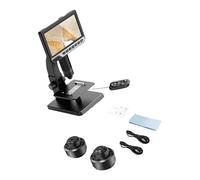 7Inch LCD Digital Microscope High Magnification High Resolution Display with Adjustable LED Light for PCB Repair and Tiny Object Observation Adjustable Brightness Digital Microscope for Circuit Board