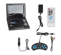 7inch Portable DVD Player Swivel Screen Rechargeable TV Car Charger Gamepad Mobile Space Saving
