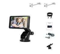 7Inch Vehicle Child Monitor Night Visibility Real-Time Display Rotation Easy Install ABS for Families Car Baby Monitor Backseat Night Visibility