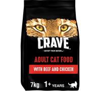 CRAVE Adult Beef & Chicken Dry Cat Food - 7kg