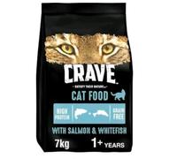 Crave Dry Cat Food - High Protein and Grain-Free Cat Food with Salmon and WhiteFish, 7 kg (Pack of 1)