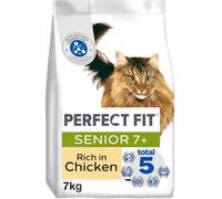 7Kg Perfect Fit Advanced Nutrition Senior Complete Dry Cat Food Chicken Biscuits