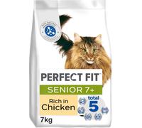 Perfect Fit Senior 7+ Complete Dry Cat Food for Senior Cats Aged 7+ Years, Rich in Chicken, 1 Bag (7 kg)