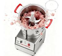 7L/10L/15L Commercial Food Processor,Meat Grinder,Electric Vegetable Chopper,Multi-Functional Food Processor with Stainless Steel Body & Blade,for Vegetables Fruits Grains Peanut Ginger