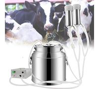 7L/14L Portable Automatic Livestock Milking Equipment, Efficient Pulsation + Auto-Off Function, Stainless Steel Pulsating Milking Vacuum Pump, for Dairy Cow Sheep,14L,Cattle