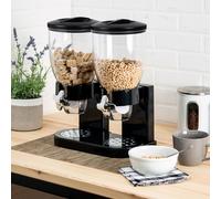 7L Black Double Head Dry Food Dispenser