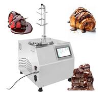 7L Commercial Chocolate Tempering Machine, Countertop Automatic Temperer with Auto Dispenser & Vibrating Table, Electric Melting Kettle for Chocolate Candy, Fountain, Baking Supplies