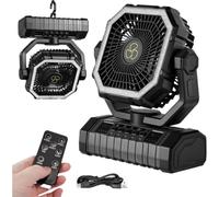 7L Large Portable Misting Fans for Outside with RGB Light