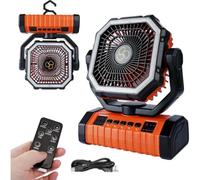 7L Large Portable Misting Fans for Outside with RGB Light