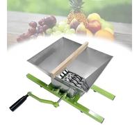 7L Manual Fruit Crusher, Portable Stainless Steel Grape Grinder and Juicer for Wine and Cider Making, Efficient Pulper for Home Use