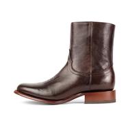7L SIETE LEGUAS - Men's Leather Cowboy Zip Boot with Leather Sole style 11200, Brown Olmeca, 5.5 UK