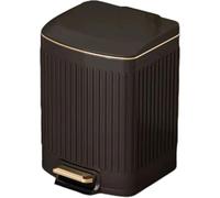 7L Soft Close Stainless Steel Pedal Bin with Quiet Lid - 15L Rubbish Bin for Bathroom, Kitchen, Office - Stylish Matt Beige Inner Bin, Durable & Space-Saving Solution