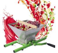 7L Stainless Steel Apple Crusher for Cider Making, Manual Fruit Grinder with Large Hopper, Hand Crank Fruit and Apple Crusher for Wine & Juice Making, Easy to Assemble and Clean(Apples)