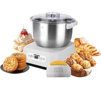 7L Stainless Steel Dough Mixer, Electric Stand Mixer with Thermostatic Fermentation, Intelligent Timer & Automatic Kneading, Dough Maker with Split Design and Scale Scraper for Home Baking