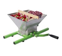 7L Stainless Steel Fruit Crusher, Manual Apple Grinder with Roller Handle, Large Pulper for Cider, Wine & Juice, Durable & Easy to Clean Apple