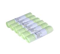 7L x 300 Tie Handle Compostable Kitchen Caddy Liners - Food Waste Bin Liners - EN 13432-7 litre Bags