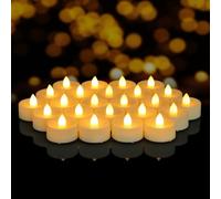 7LinRay 12 Pack Flameless LED Tea Lights Flickering Battery Operated Tea Lights Candles, Electric Fake Tealights Candles for Wedding, Festival, Halloween, Party, Home, Table Decor
