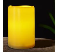 7LinRay 6" x 9" Extra Large Flameless Candle Outdoor Candle with Auto 6 Hour Timer, Battery Operated Waterproof LED Pillar Candle for Lantern, Front Porch, Ivory Plastic, Long Last for 6 Month