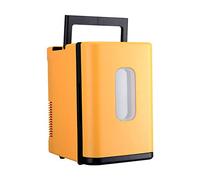 7LiuYueFei6 10 L Electric Refrigeration Box - Household/Car Compact Fridge, Portable Cooler, 12v/220v (Yellow)