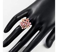 7LiuYueFei6 Elegant Rings Colorful Rings Flower Adjustable Wedding Rings For Women Girl Fashion Jewelry Colour:C (Color : C)