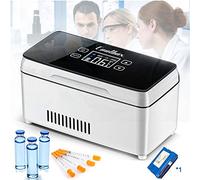 7LiuYueFei6 Portable Insulin and Medication Fridge, LED Display Medicine Refrigerator Drug Reefer 2-8°C for Travel Car Medicine Refrigerator, Battery Working 8 s,Singlebattery