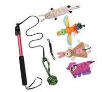 7lots Versatiles Canine Training Poles Set Including Green Ball and Nylons Rope for Indoor Outdoor Use Pull Toy