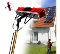 7m cleaning pole, Pole with 50cm brush head&Brass Connector Switch& 3 Three-Way Split Joints pure water for window cleaning(50cm Brush,6m golden rod)