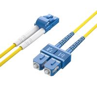 7m OS2 LC to SC Single Mode Fiber Patch Cable, SMF Fiber Optic Cable, Duplex LC-SC UPC 9/125um, LSZH, Yellow, for 1G/10G SMF SFP Transceiver, Fiber Networks, 23ft