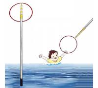 7m Retractable Pool Rescue Pole - Essential Lifeguard Tool with Non-Slip Grip for Water Parks, Beaches & Swim Clubs - Portable Safety Hook for Swimmer Rescue.