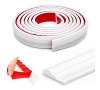 7m x 40mm Peel and Stick Wall Moulding Trim, Self-Adhesive 3D Chair Rail, Flexible Dado Rail Moulding Panel for Mirror Frame, Cabinet Border, Wall Edging & Home Decoration