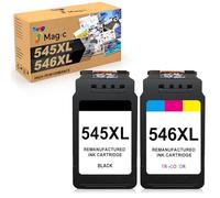 7Magic PG-545 XL CL-546 XL Compatible for Canon 545 546 Ink Cartridges 545XL 546XL for Pixma TS3350 TS3355 TS3150 TS3450 TS3451 MG2550S MG3050 TR4550 TR4650 TS3450 TR4551 MG2950 (1 Black, 1 Colour)