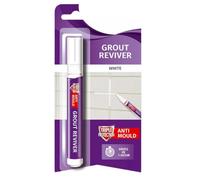 7ml White Grout Reviver Pen Tile Grout Whitener for Bathroom & Kitchen Easy to Use Grout Marker Restores Discoloured Joints Pack of 1.