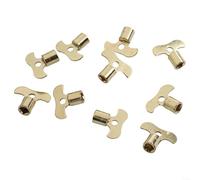 7mm Brass Tap Key for Outside Garden for taps - Anti Theft Lock Tool for Water Spigot & Hose Union Bib - Gold Finish Switch Key 10 Pack