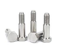 φ7mm×M6×21.5mm-5pcs 304 stainless steel outer hexagon Shoulder Bolts,Reamed Hole,7mm Shoulder Diameter, 21.5mm Shoulder Length, Thread Size M6-1.0mm