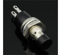 7mm Momentary Push Button Switch Press The Reset On Off NO 6Pcs(Black)