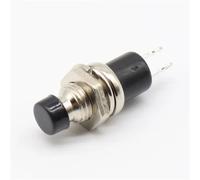 7mm Momentary Push Button Switch Press The Reset On Off Normally Open NO 6Pcs(Black)