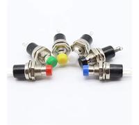 7mm Momentary Push Button Switch Press The Reset Switch Momentary On Off Push Button 6Pcs(Mixed color)