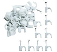 7mm Round Cable Clips 100pcs Assortment Cable Holder Management Wire Tidy Clips